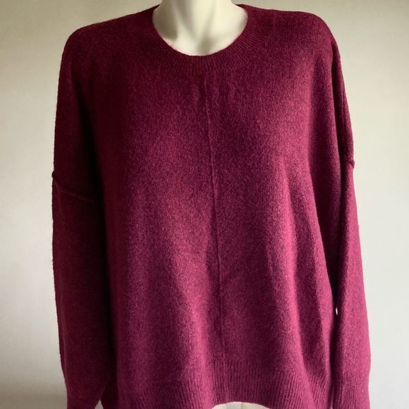 New Vince Camuto Burgundy Polyester Acrylic Crew Neck Pullover size XXL - Picture 12 of 12